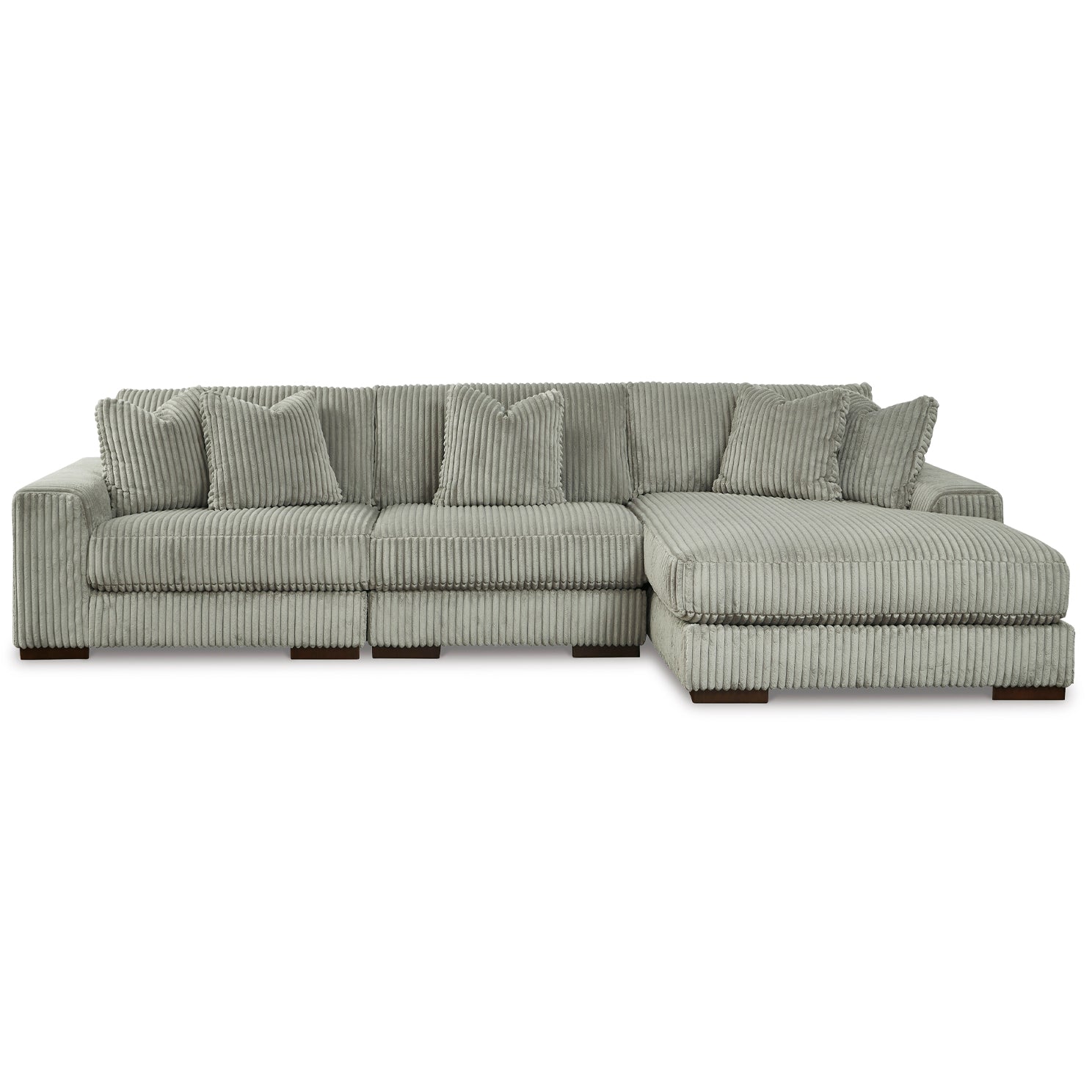 Lindyn 3-Piece Sectional with Chaise in Fog Color