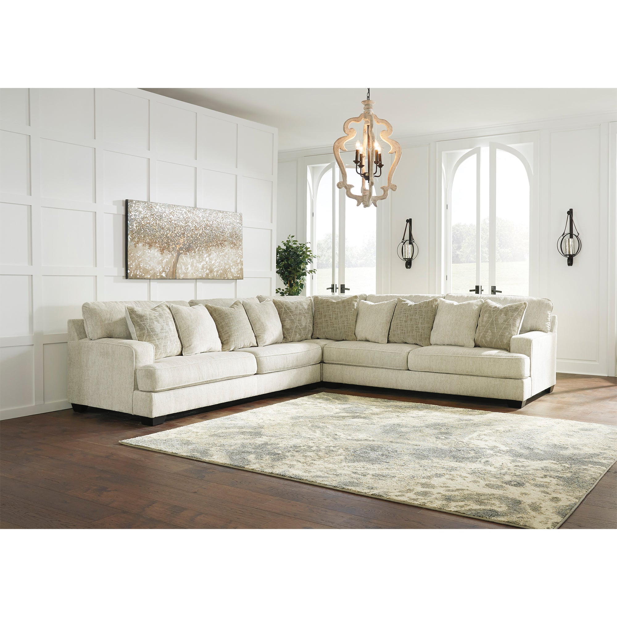 Rawcliffe 3-Piece Sectional in Parchment Color