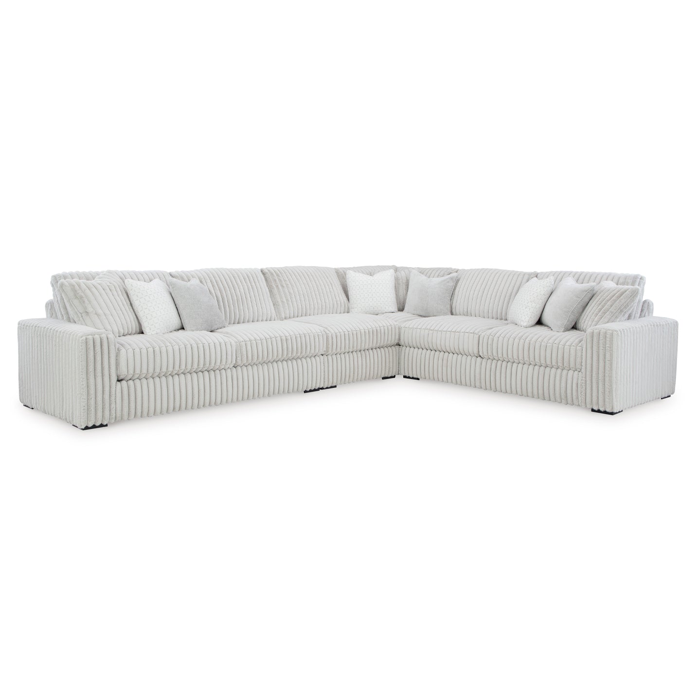 Luxury Stupendous Sectional featuring four pieces including a wedge and armless chair, perfect for spacious lounging