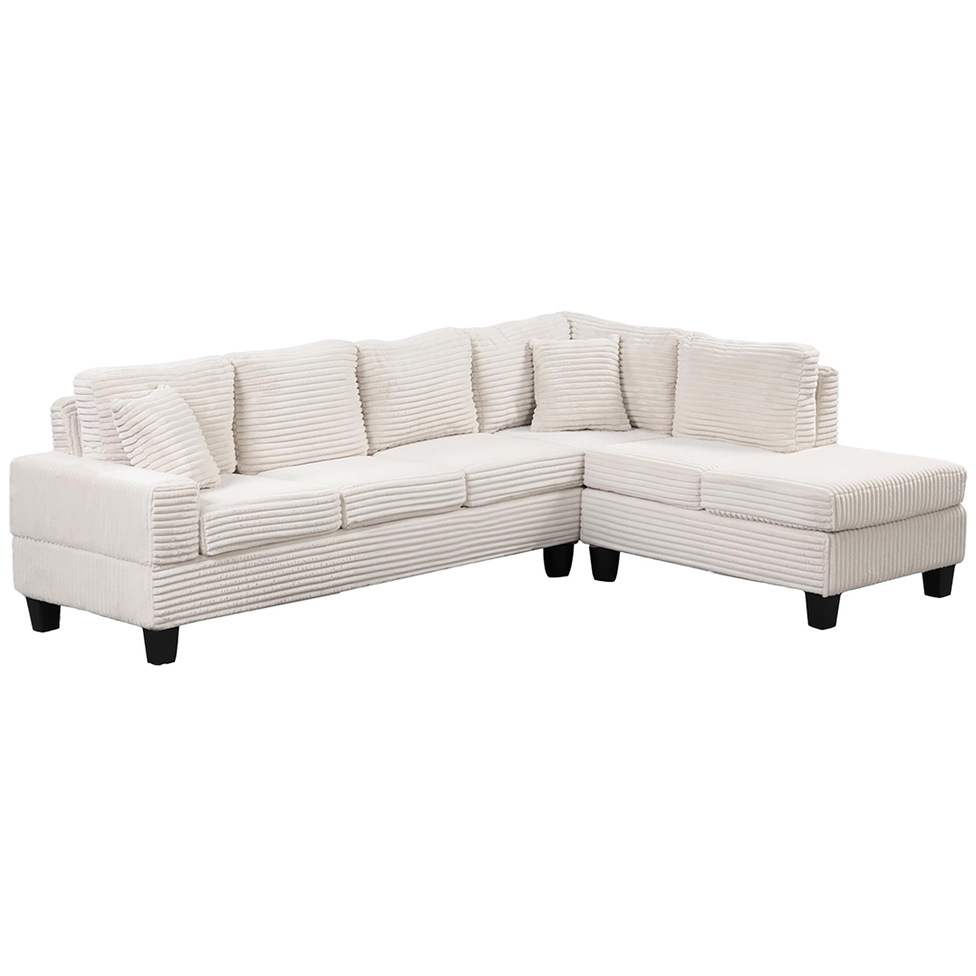 ComfyNest Sectional With Storage Ottoman