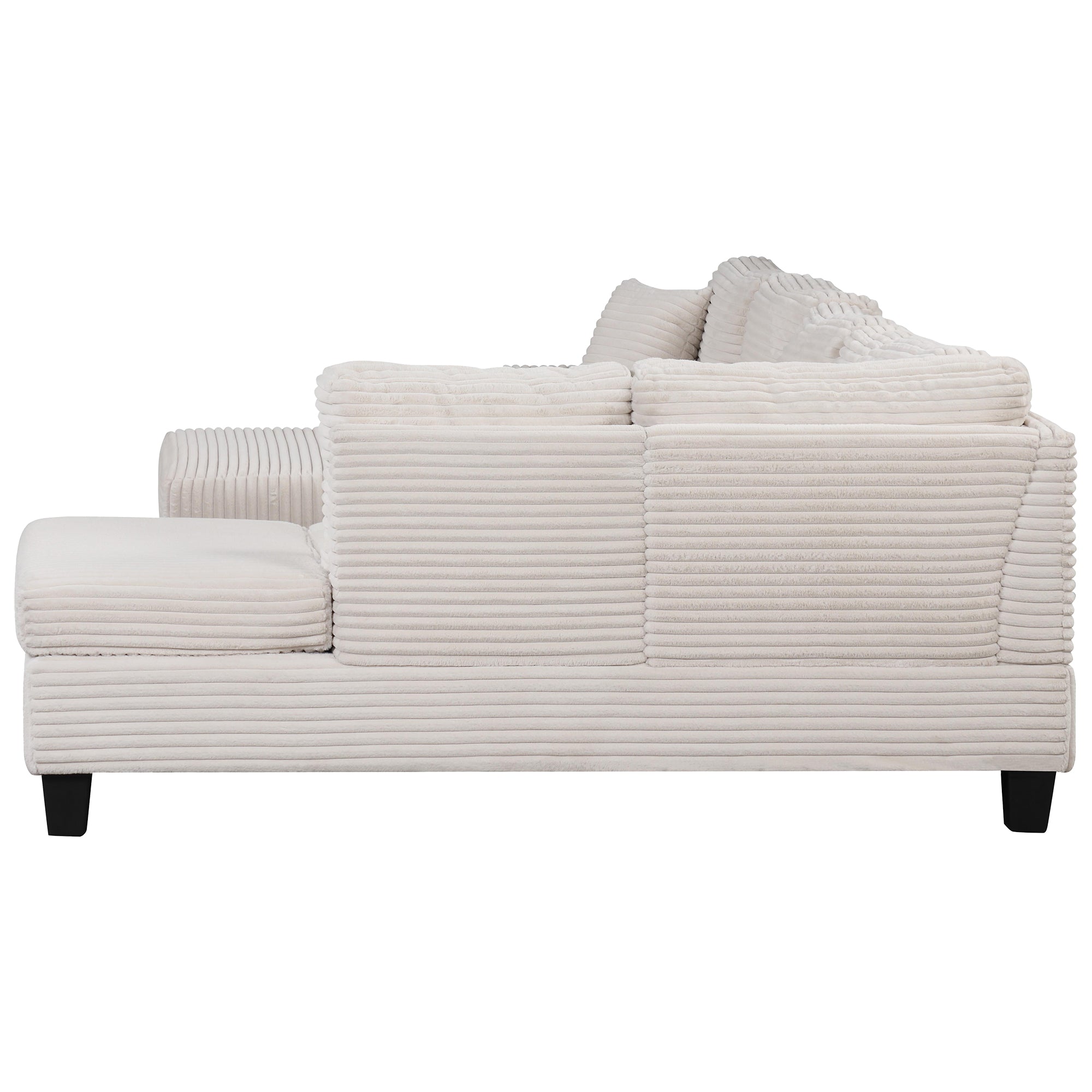 ComfyNest Sectional With Storage Ottoman