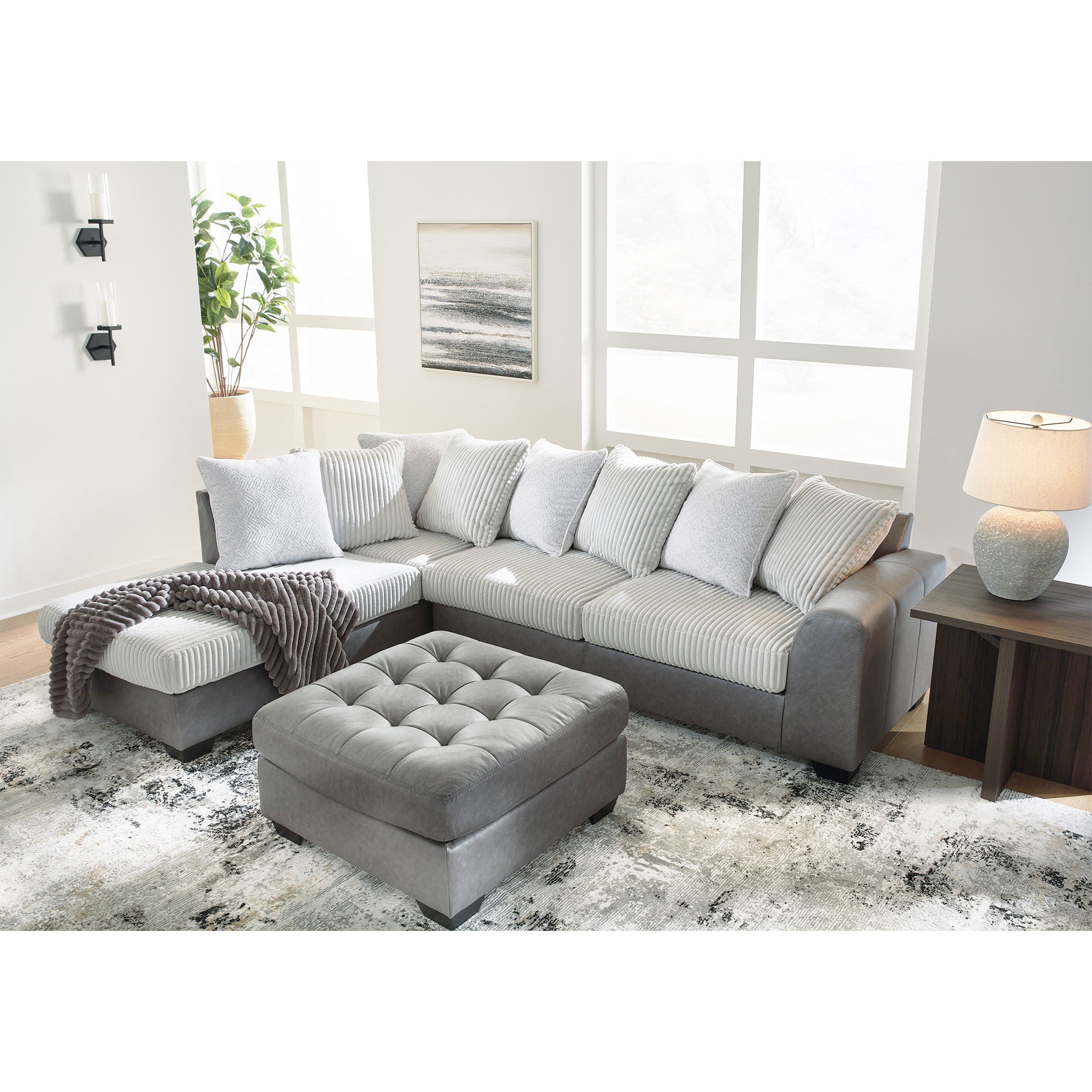 Clairette Court 2-Piece Sectional with Chaise