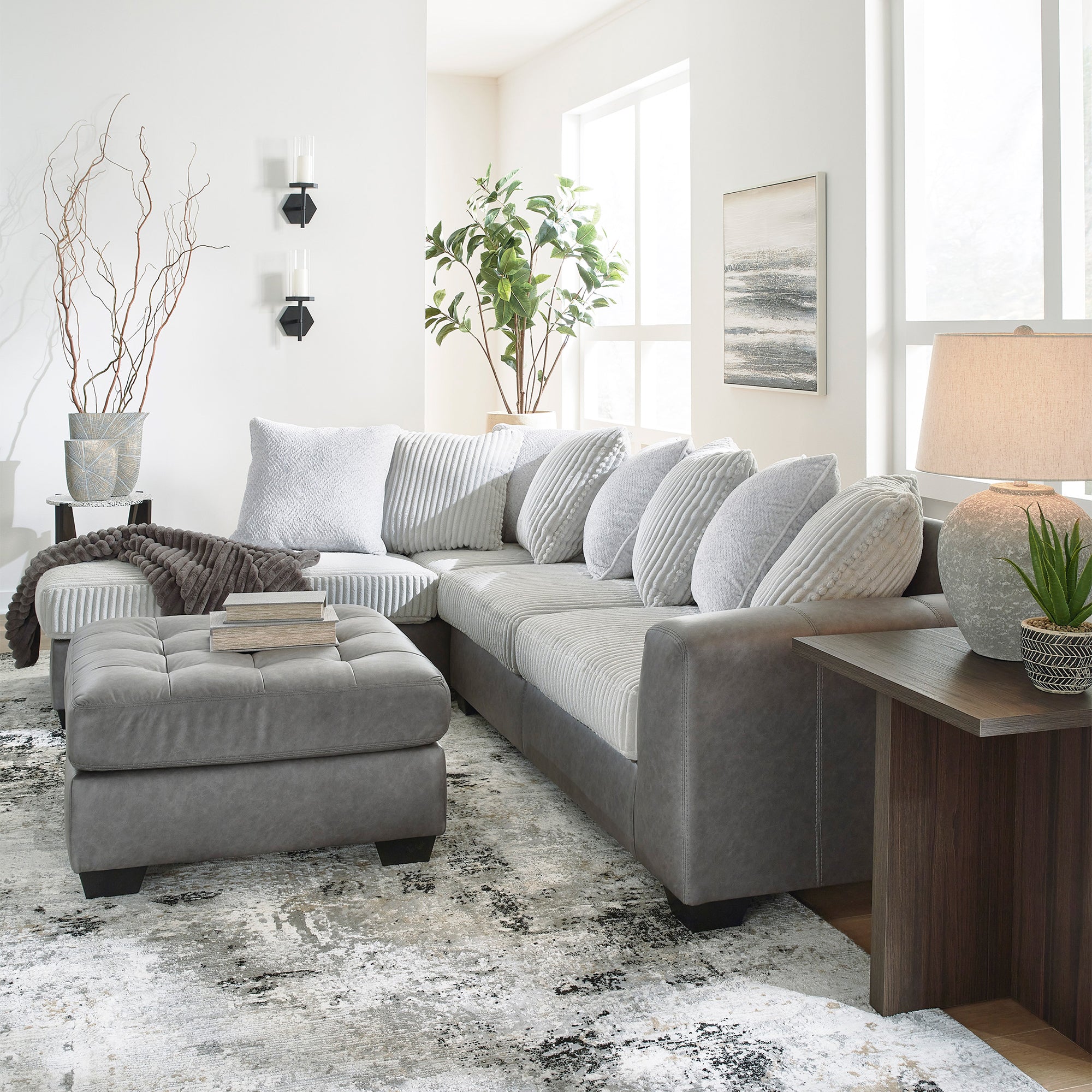 Clairette Court 2-Piece Sectional with Chaise