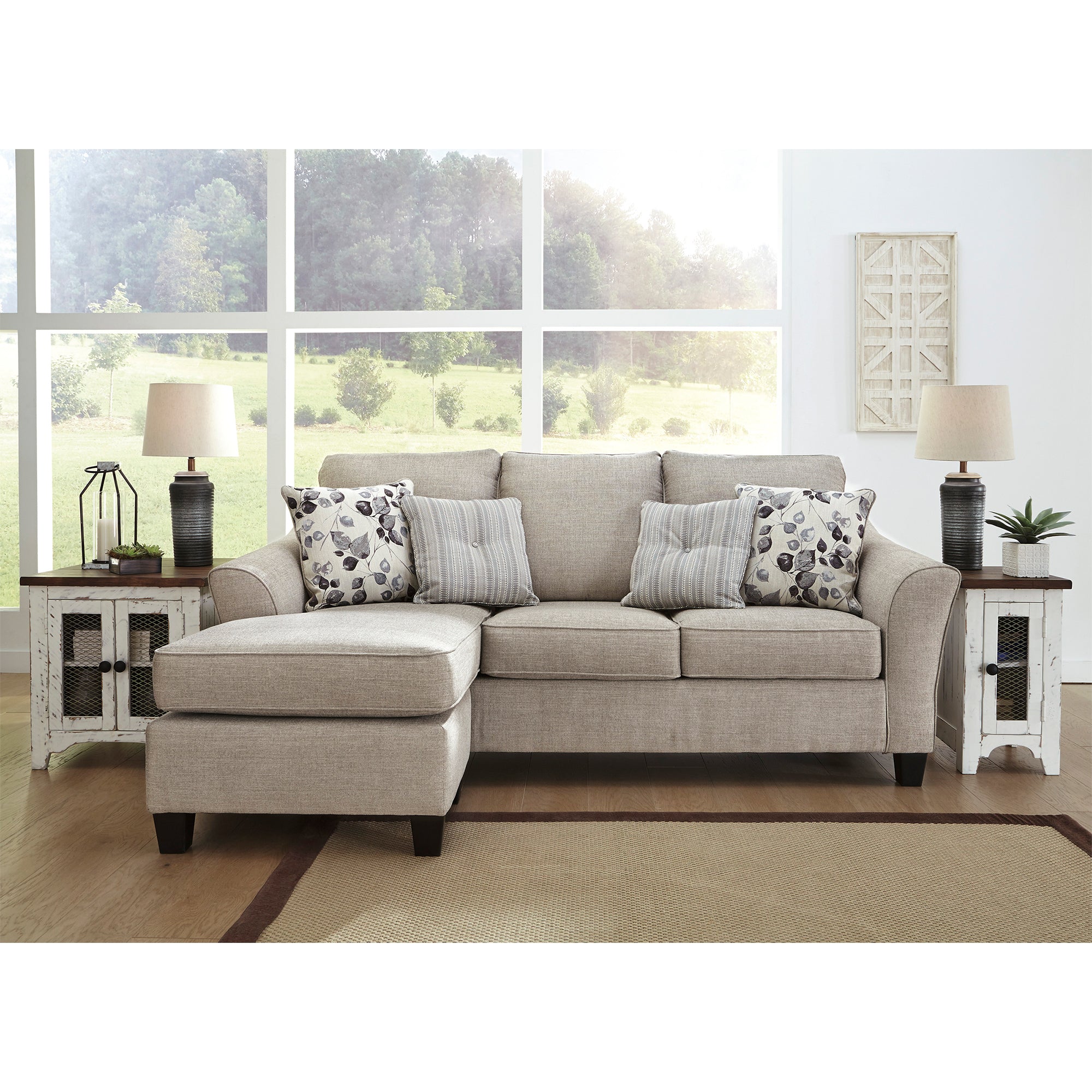 Abney Sofa Chaise and Swivel Chair