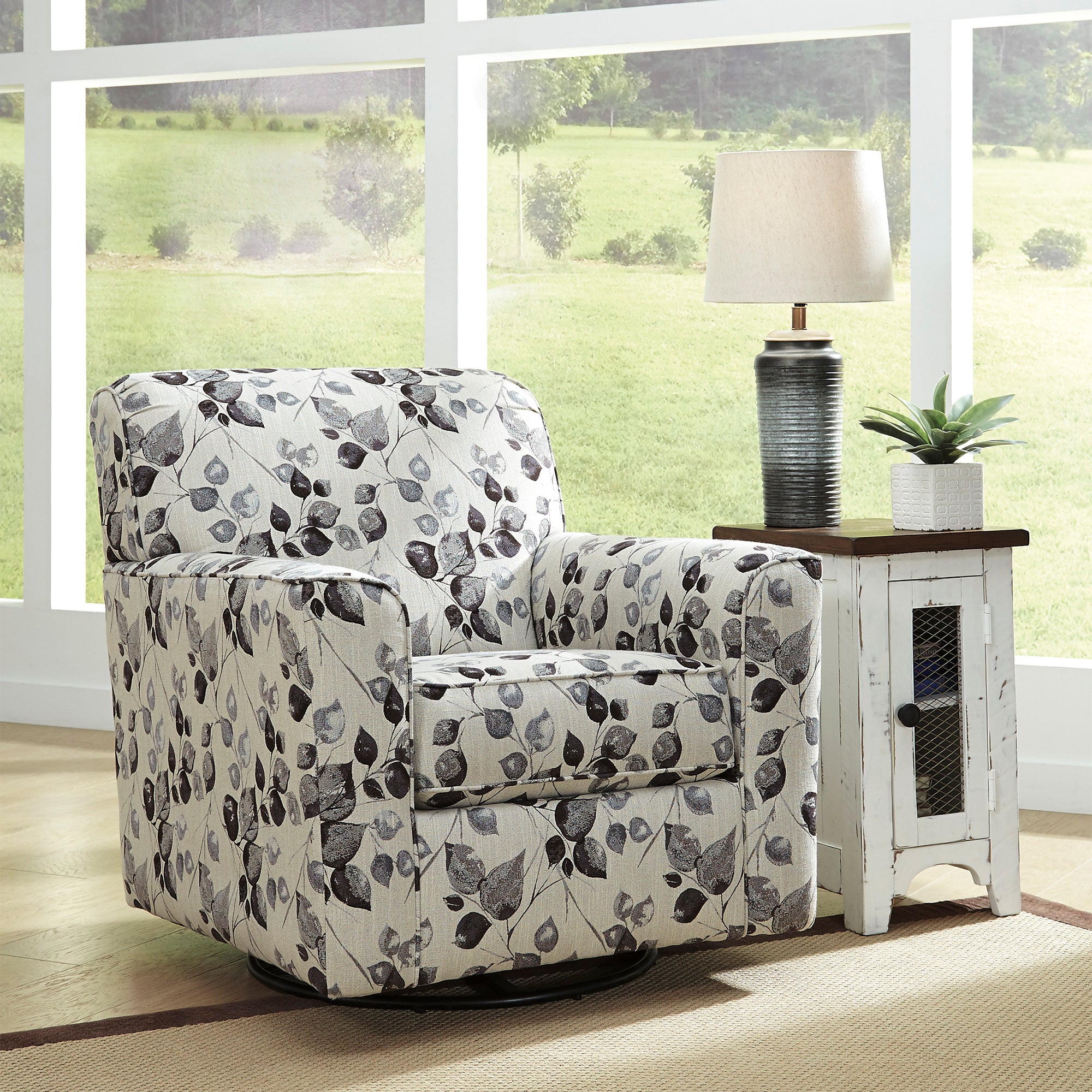 Abney Sofa Chaise and Swivel Chair