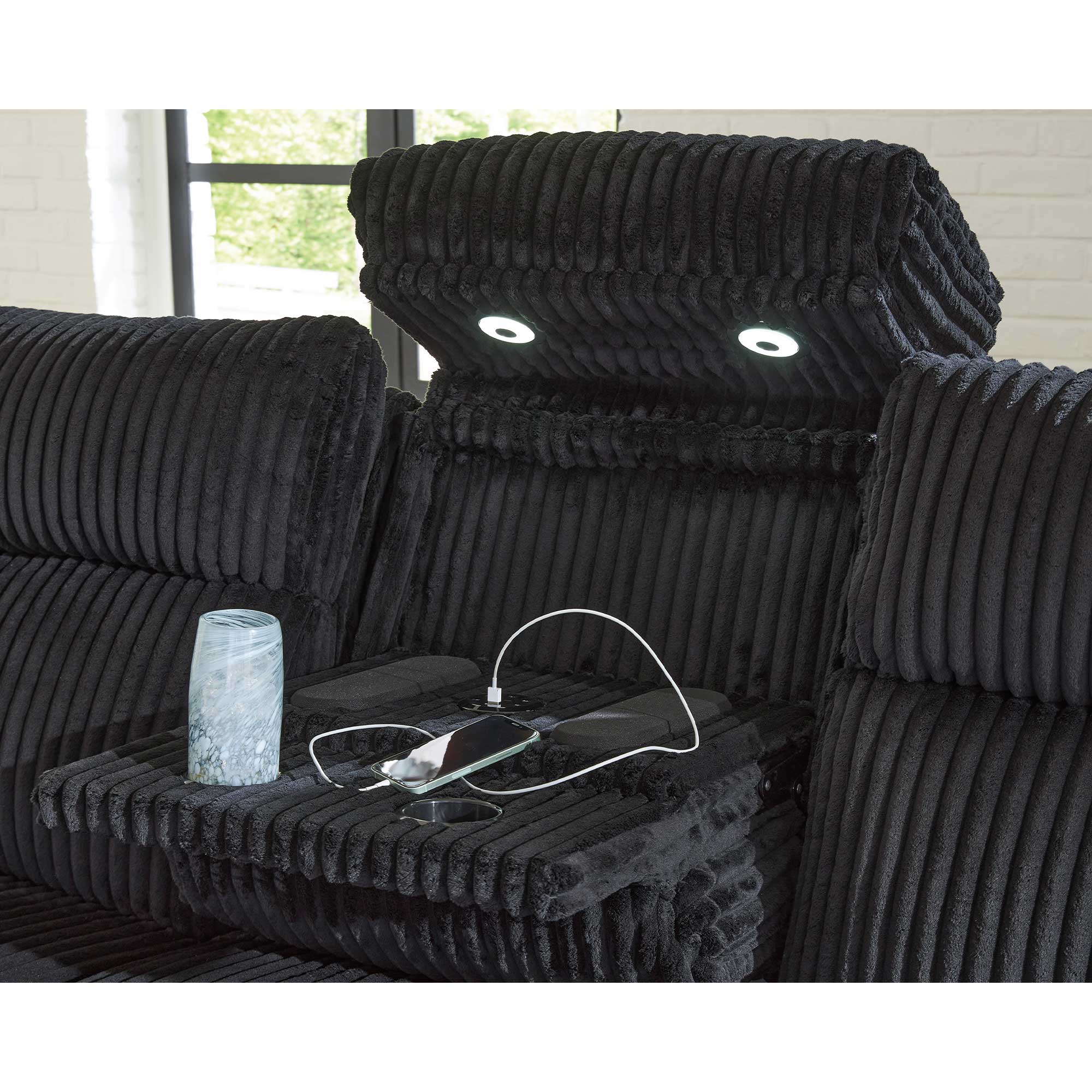 Forest Lake Dual Power Reclining Sofa and Loveseat