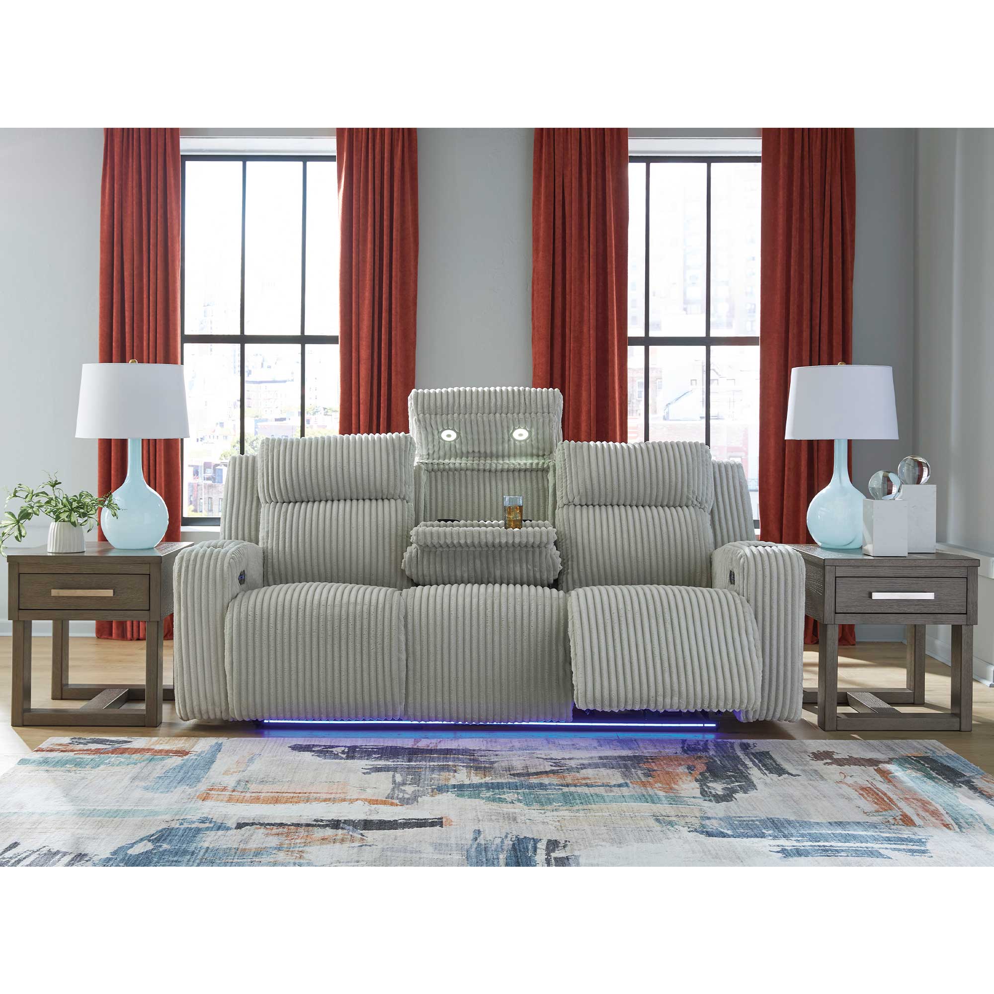 Forest Lake Dual Power Reclining Sofa and Loveseat