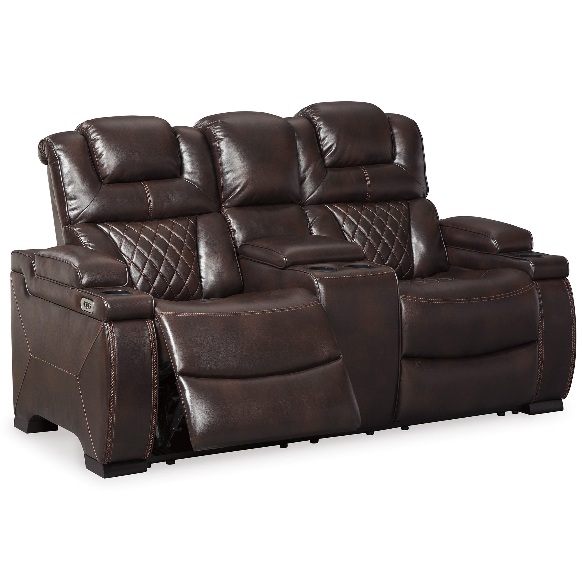 Warnerton Dual Power Reclining Loveseat with Console