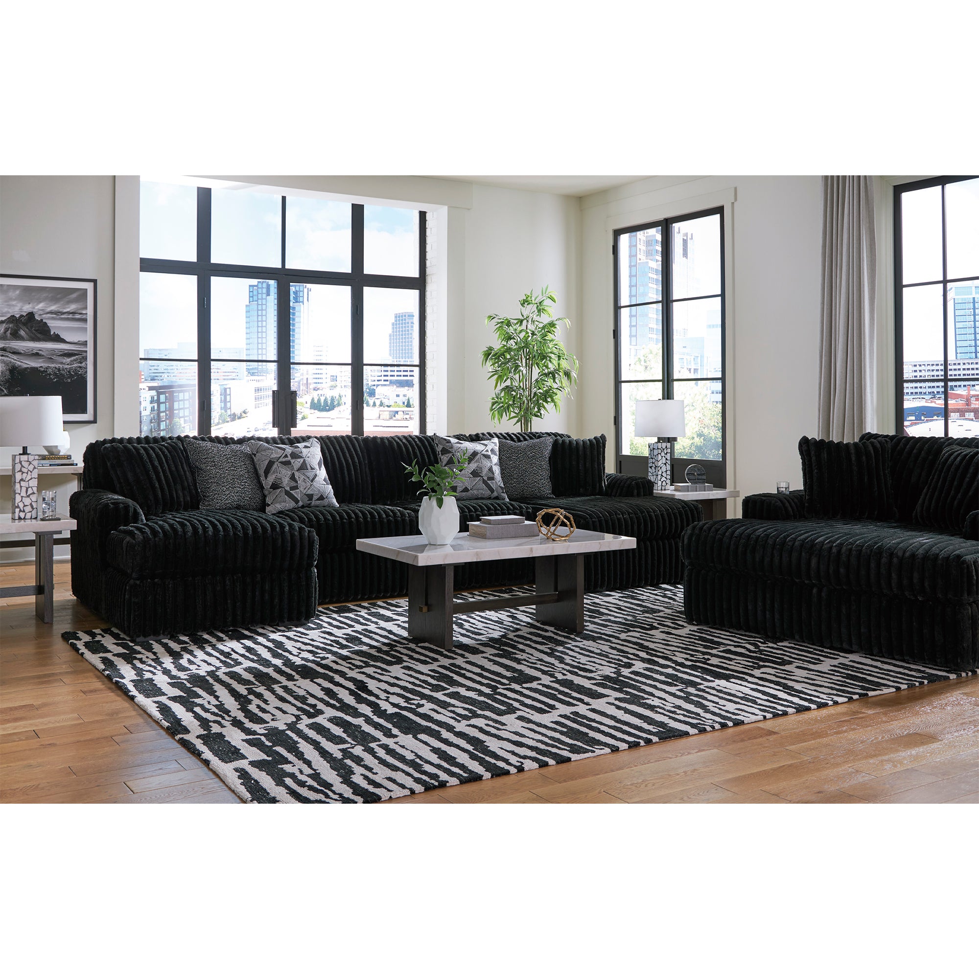 Midnight-Madness 3-Piece Sectional with Chaise