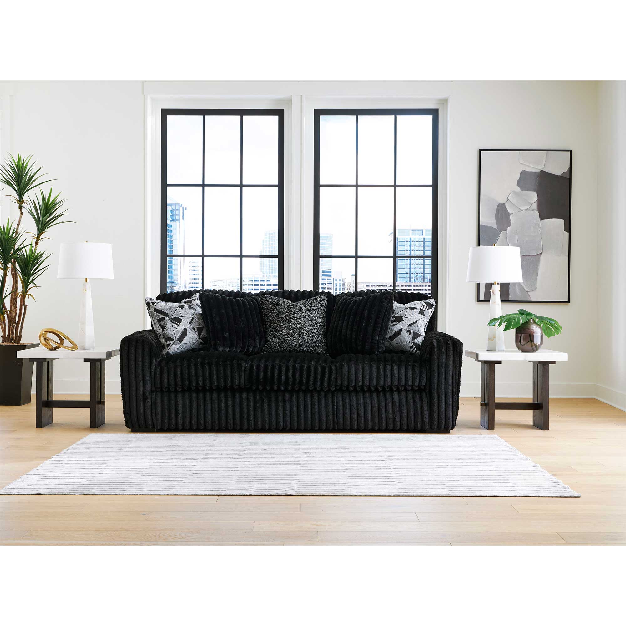 Midnight-Madness Sofa and Loveseat Set