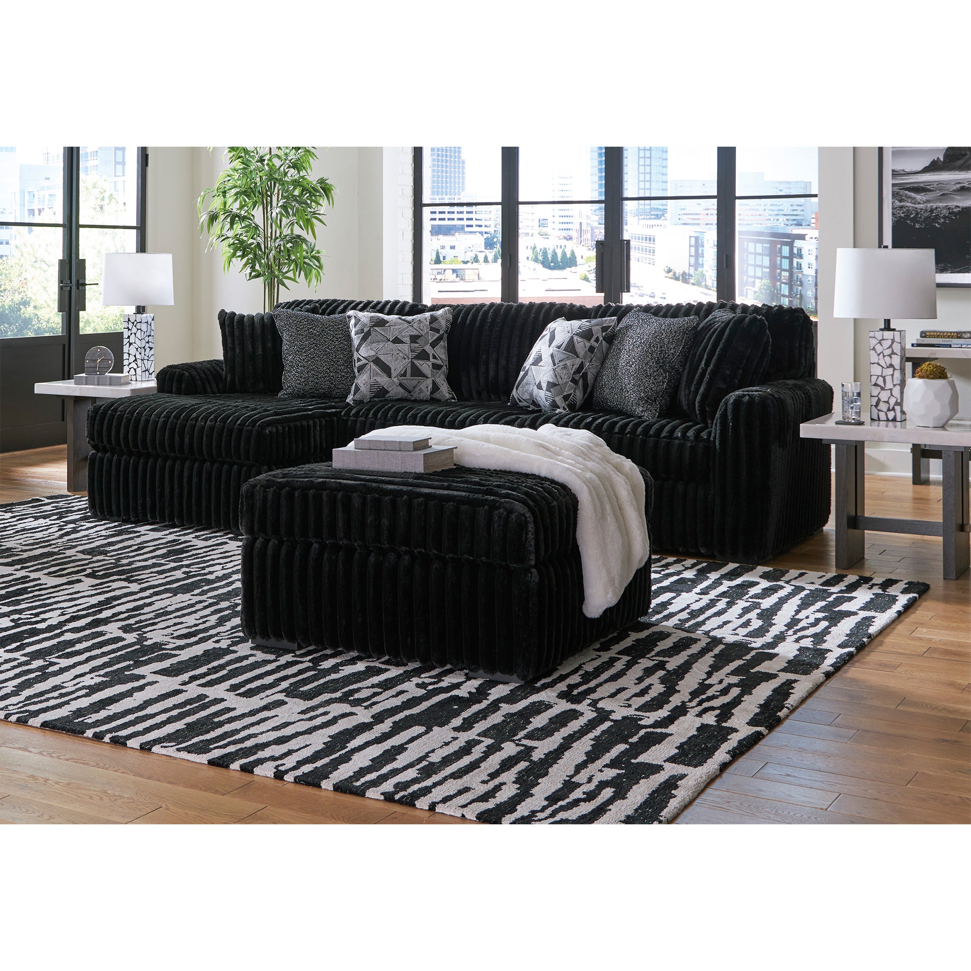 Midnight-Madness 2-Piece Sectional Sofa with Chaise