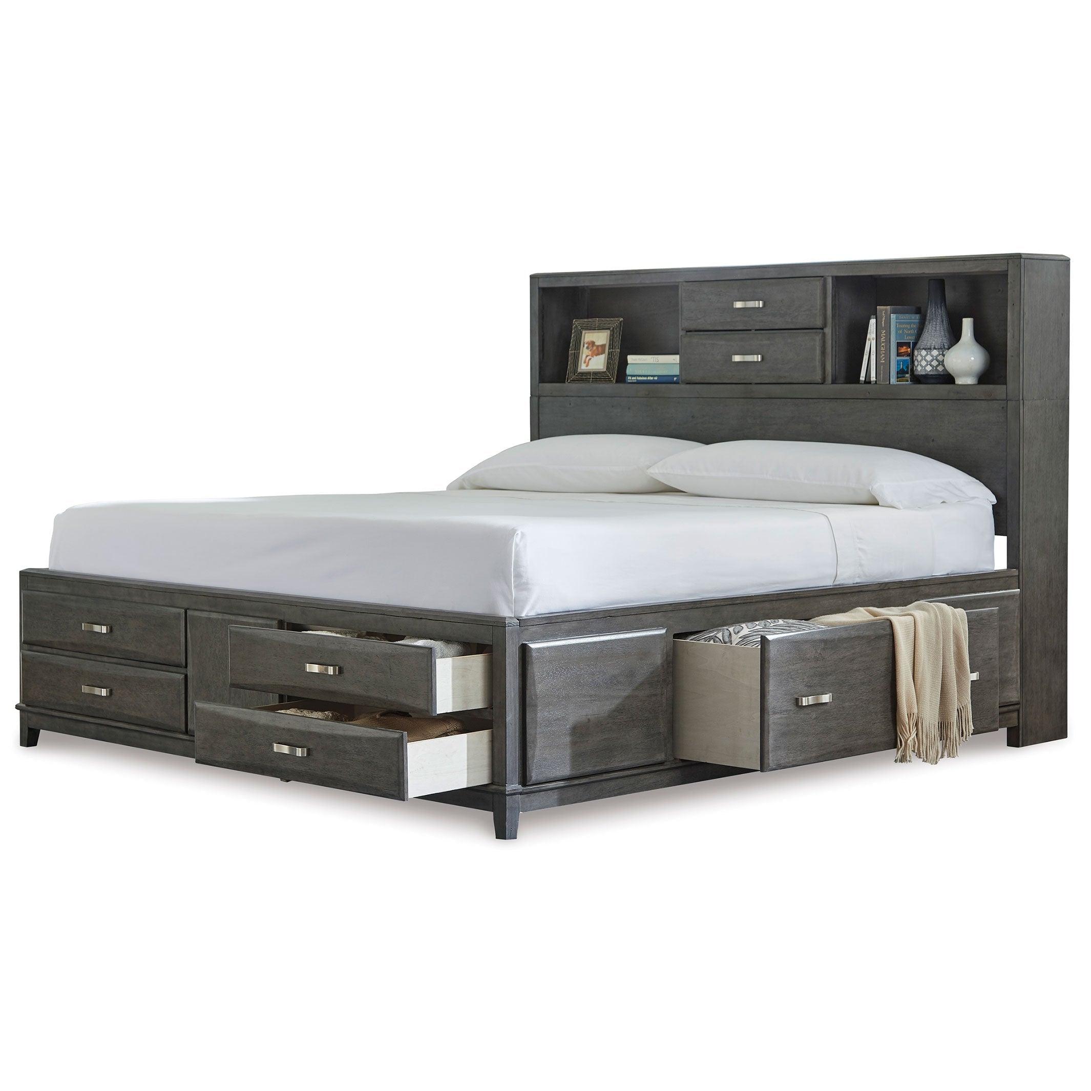Caitbrook King Storage Bed with 8 Drawers