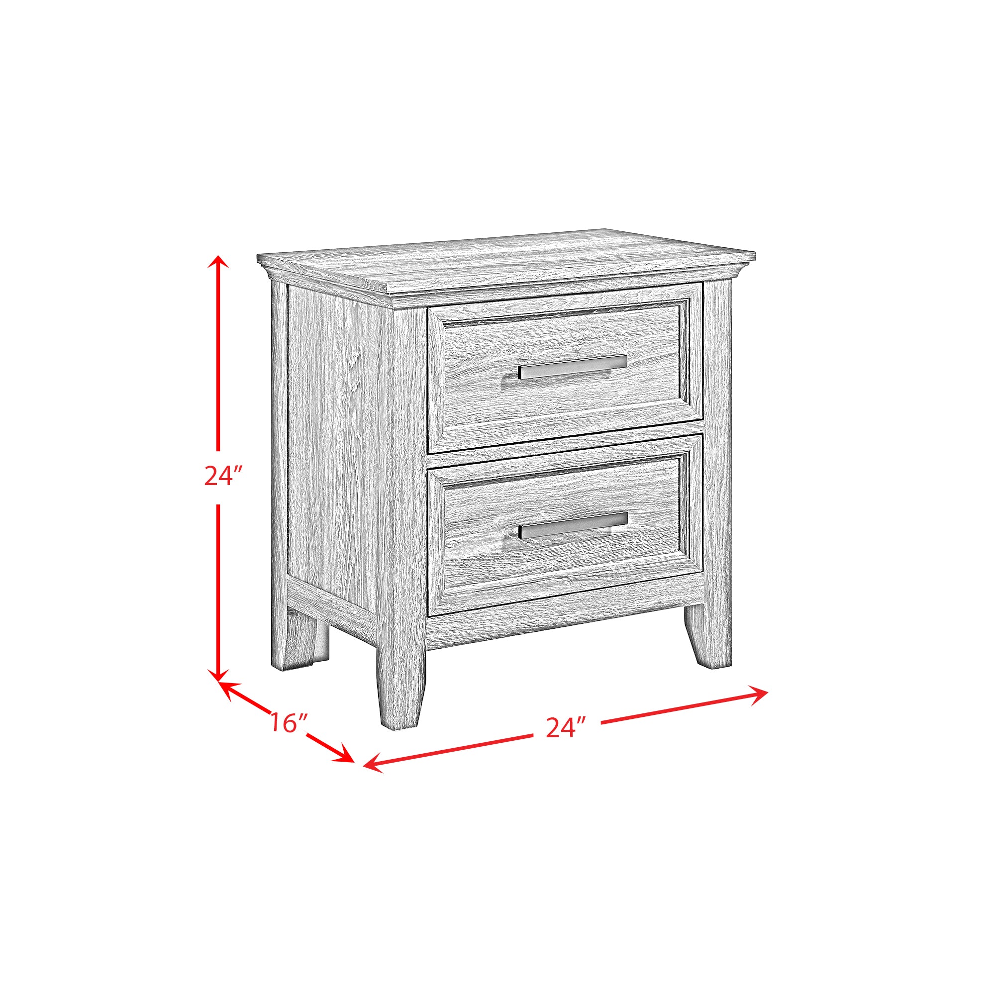 Matias Twin Panel Headboard Bed with Mirrored Dresser and Nightstand