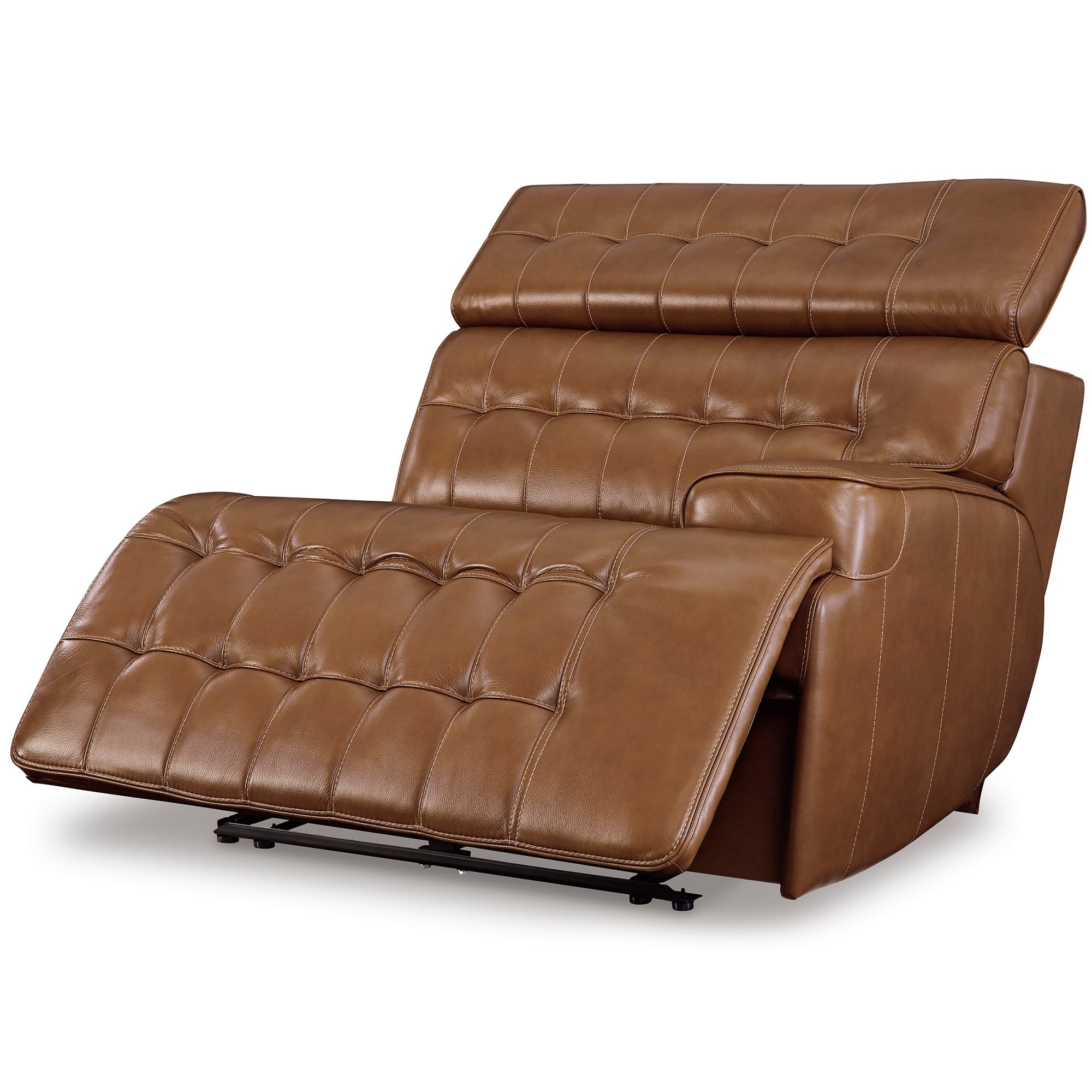 Temmpton Dual Power Leather Reclining Loveseat with Console