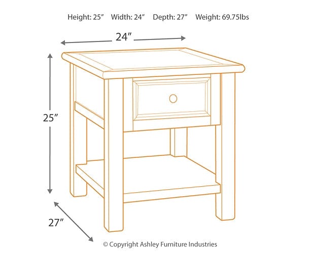 Bolanburg End Table - Two-tone