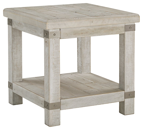 Carynhurst End Table - White Wash Gray