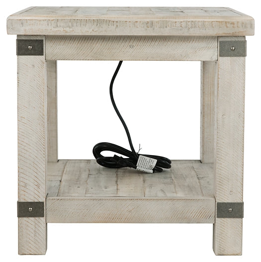 Carynhurst End Table - White Wash Gray