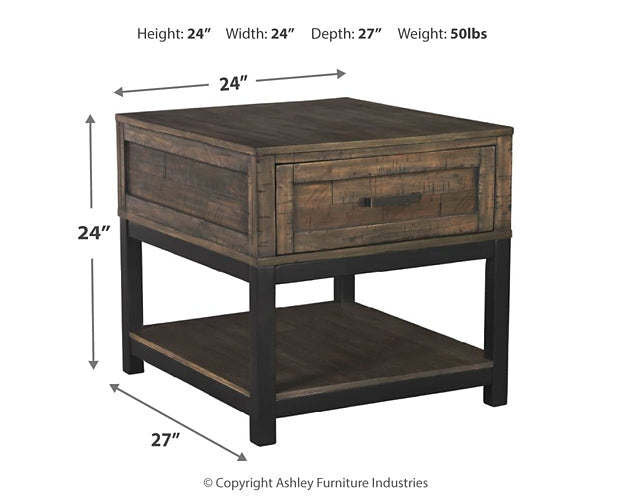 Johurst End Table - Grayish Brown