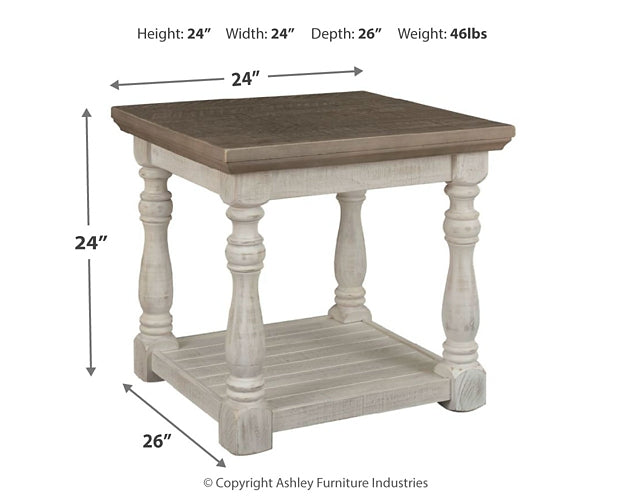 Havalance End Table - Gray/White