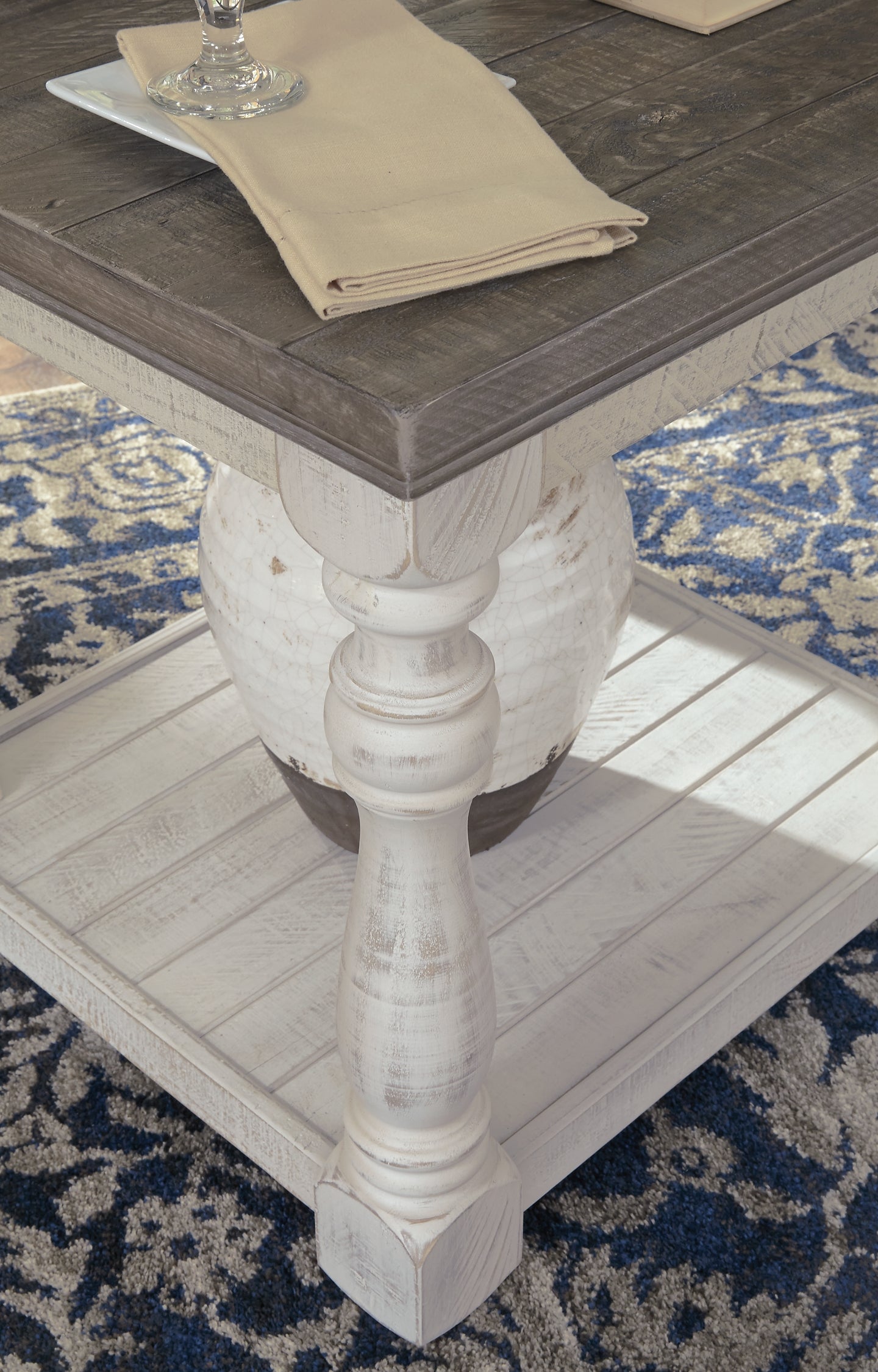 Havalance End Table - Gray/White