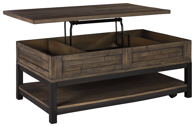 Johurst Lift Top Coffee Table - Grayish Brown