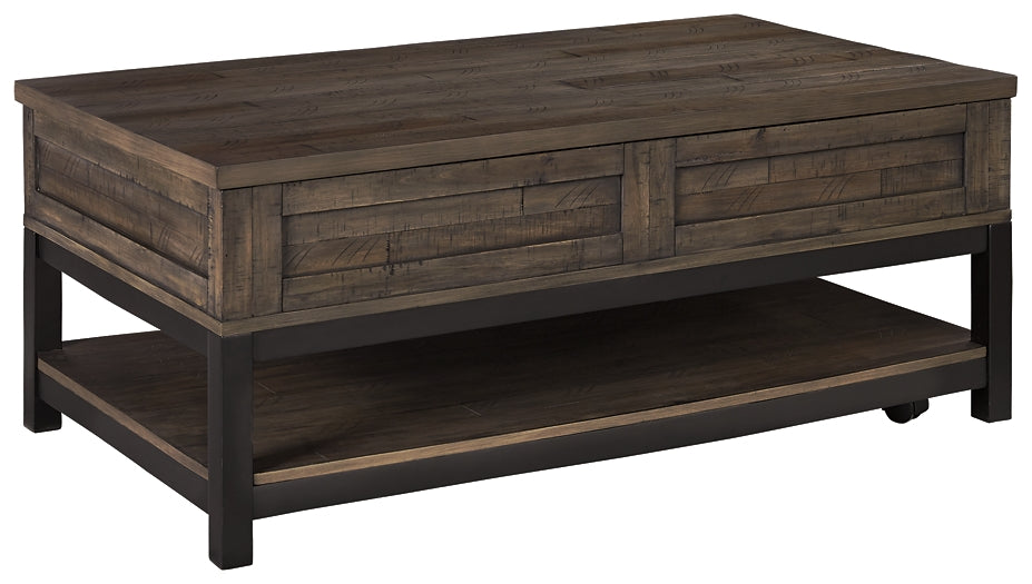 Johurst Lift Top Coffee Table - Grayish Brown