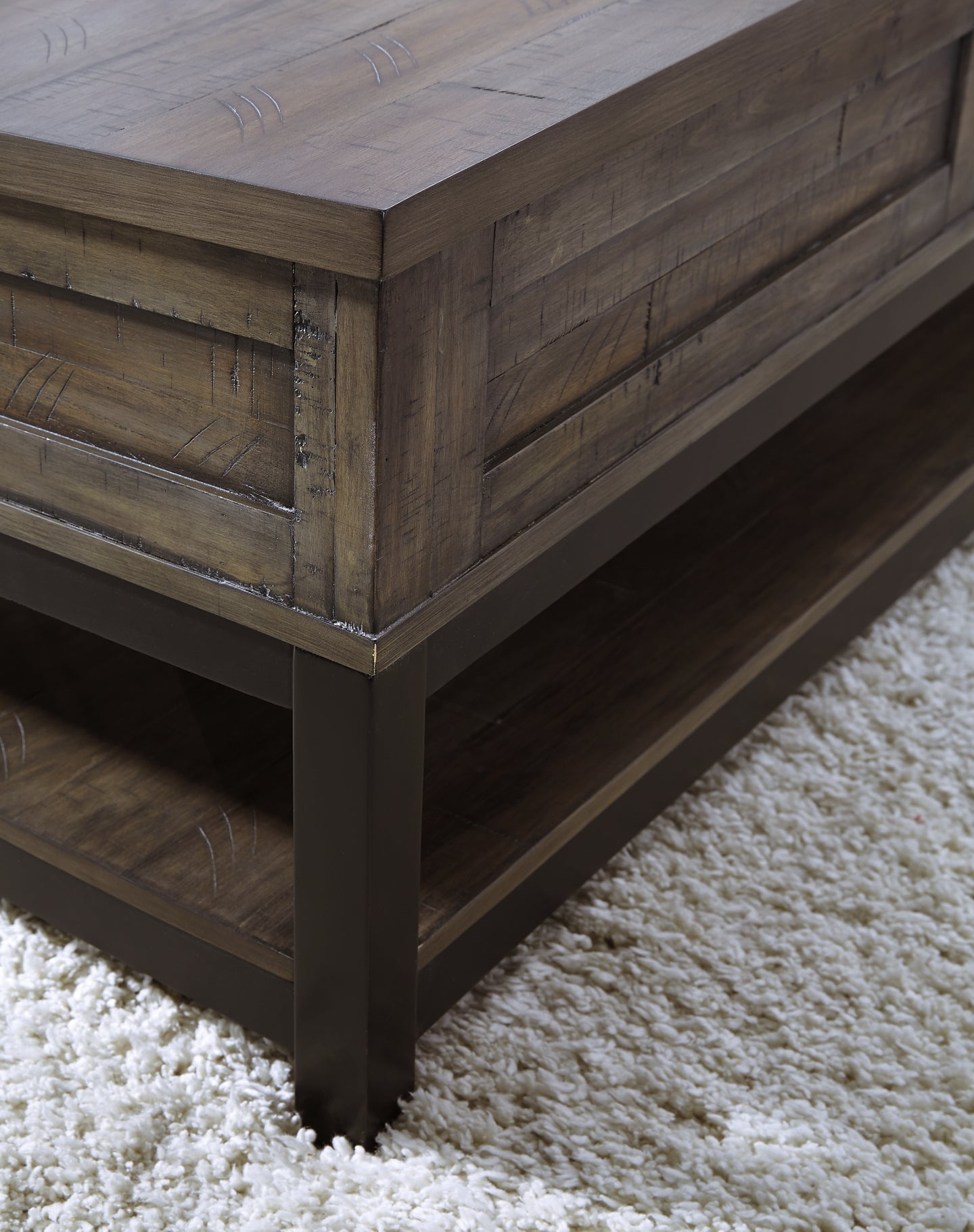 Johurst Lift Top Coffee Table - Grayish Brown