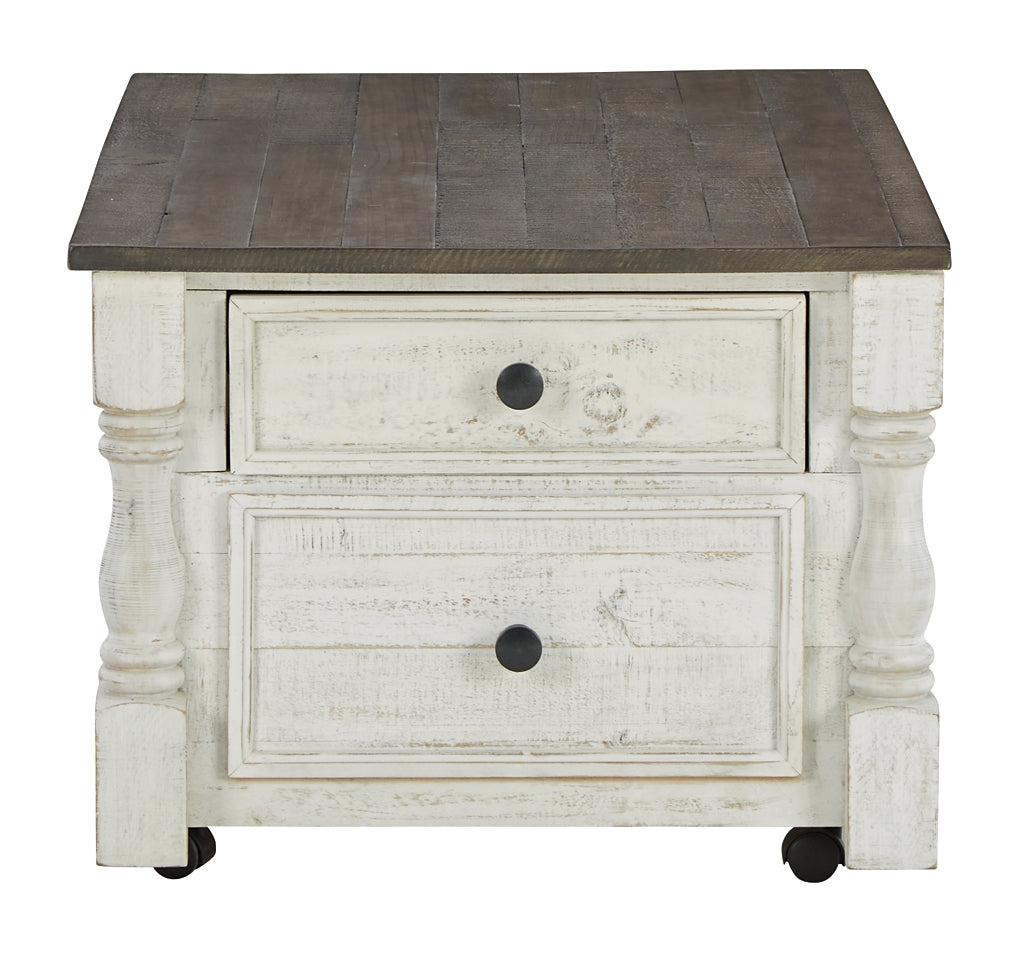 Havalance Lift Top Coffee Table - White/Gray