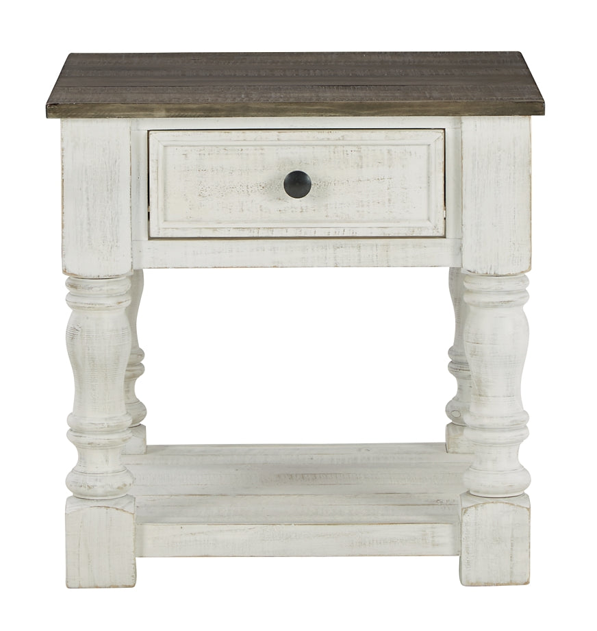 Havalance End Table - White/Gray