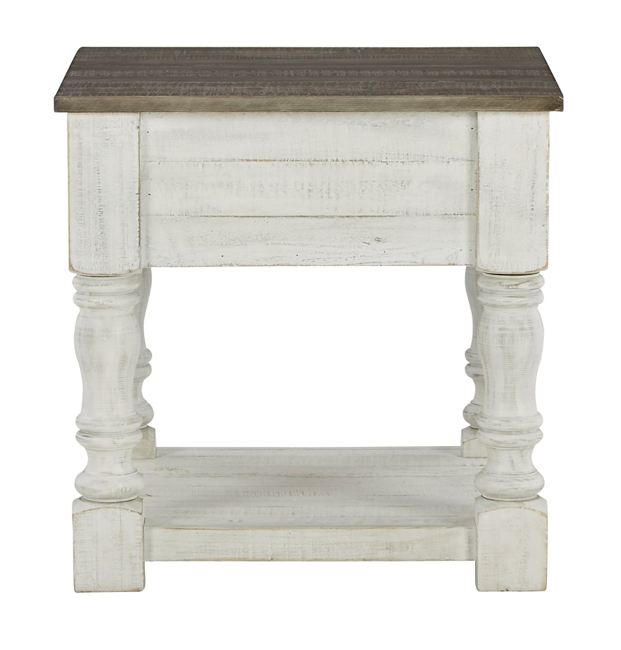 Havalance End Table - White/Gray