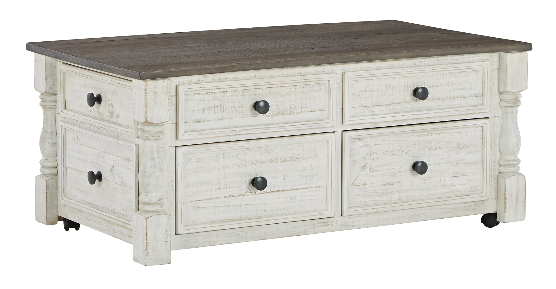 Havalance Lift Top Coffee Table - White/Gray