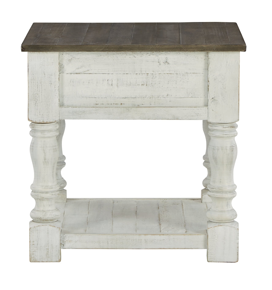 Havalance End Table - White/Gray