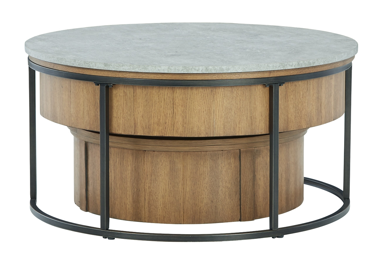 Fridley Nesting Coffee Tables (2-Piece) - Gray/Brown/Black