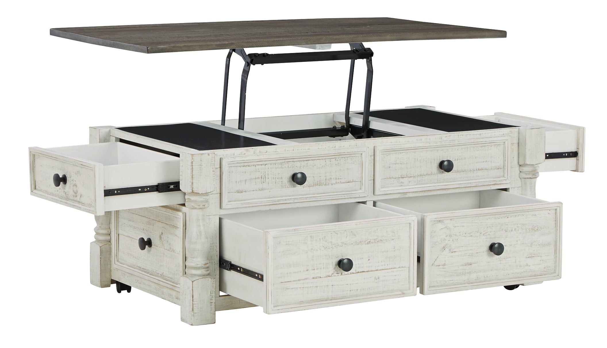 Havalance Lift Top Coffee Table - White/Gray