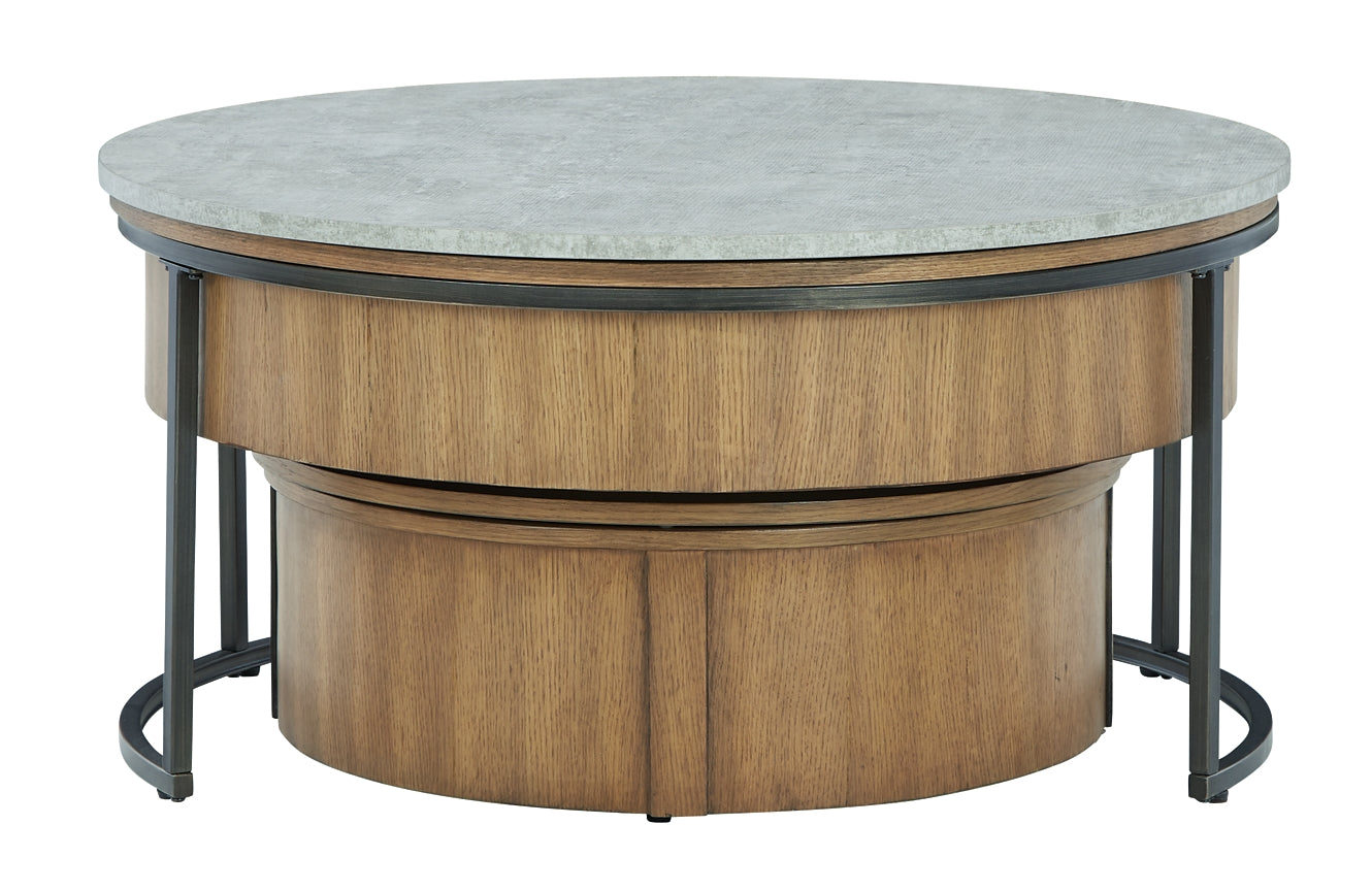 Fridley Nesting Coffee Tables (2-Piece) - Gray/Brown/Black