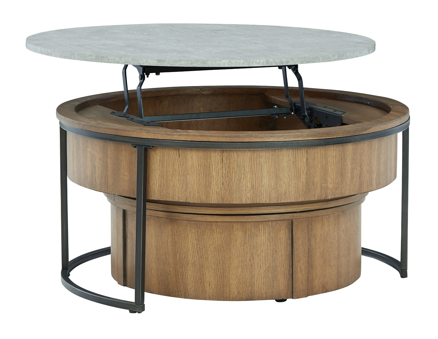 Fridley Nesting Coffee Tables (2-Piece) - Gray/Brown/Black