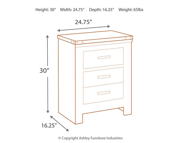 Trinell Two Drawer Night Stand