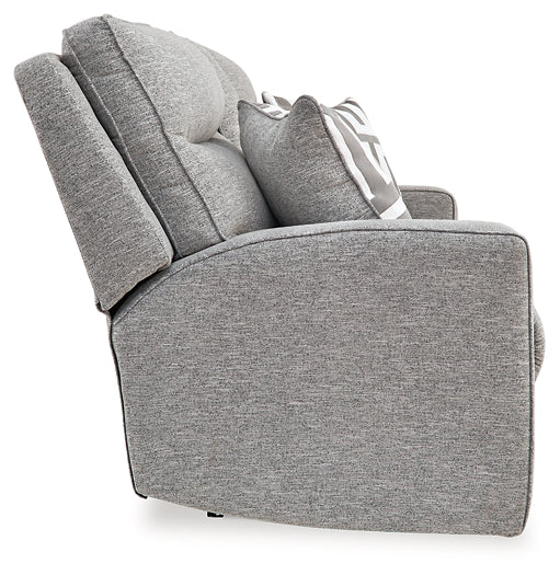 Biscoe Performance Fabric Dual Power Reclining Loveseat with Console