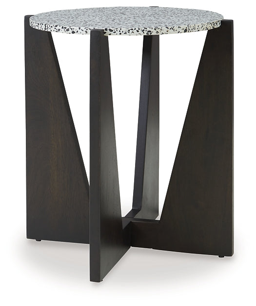 Tellrich Accent Table - Black/White