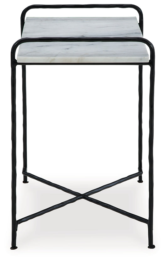 Ashber Accent Table - White/Black