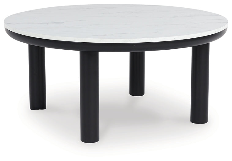 Xandrum 3-Piece Table Set - Black/White