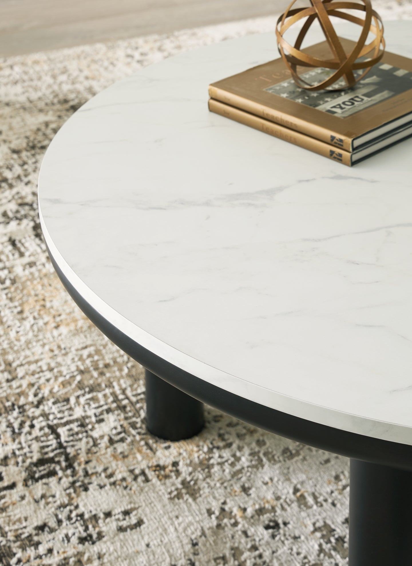Xandrum 3-Piece Table Set - Black/White
