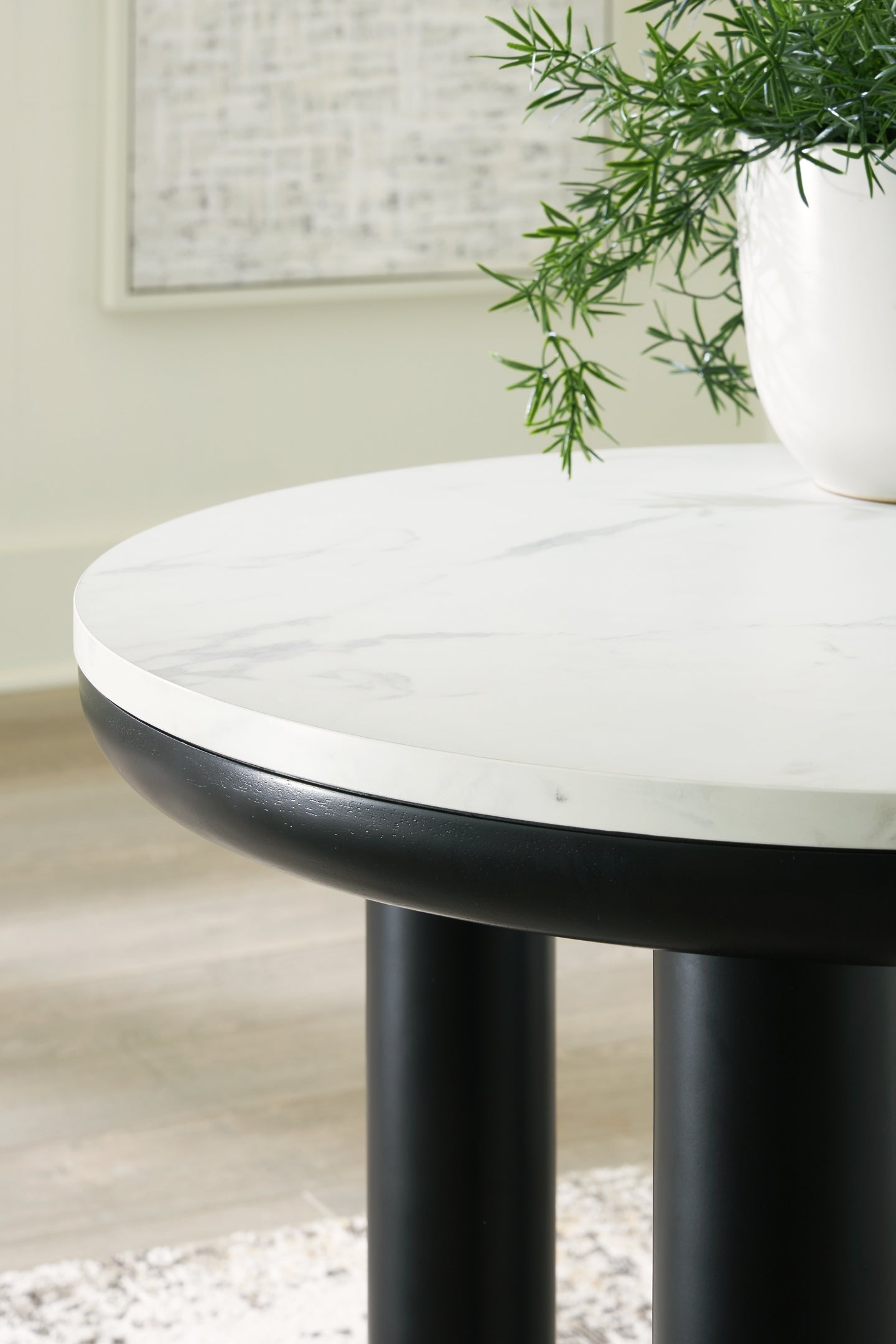 Xandrum 3-Piece Table Set - Black/White