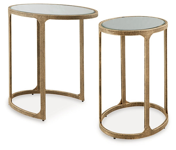 Irmaleigh 2-Piece Accent Table Set - Antique Gold Finish