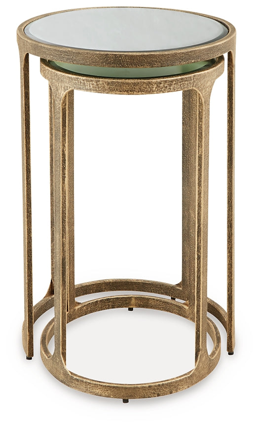 Irmaleigh 2-Piece Accent Table Set - Antique Gold Finish