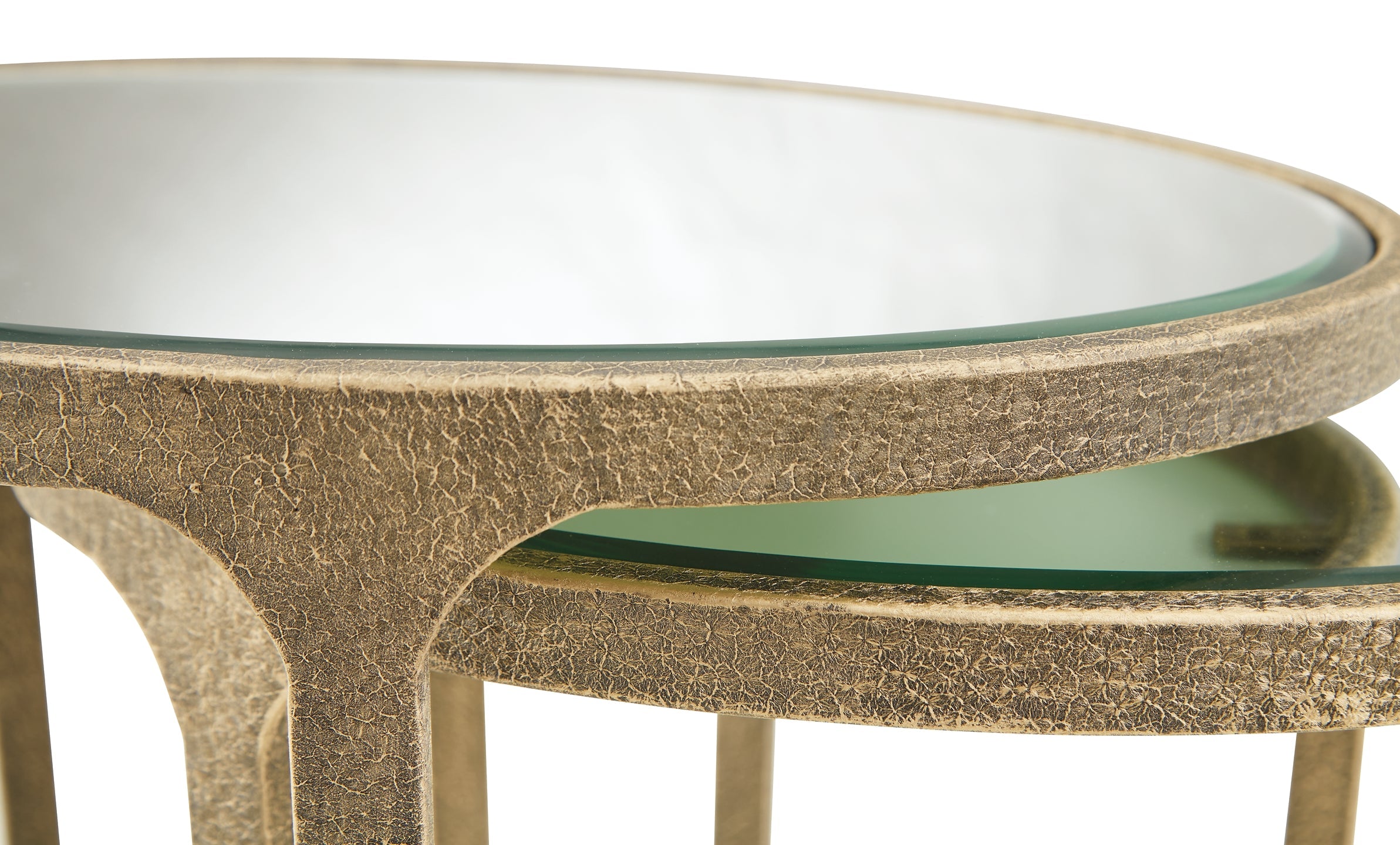 Irmaleigh 2-Piece Accent Table Set - Antique Gold Finish