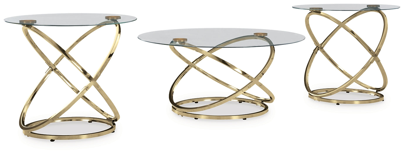 Crimonti 3-Piece Table Set - Champagne