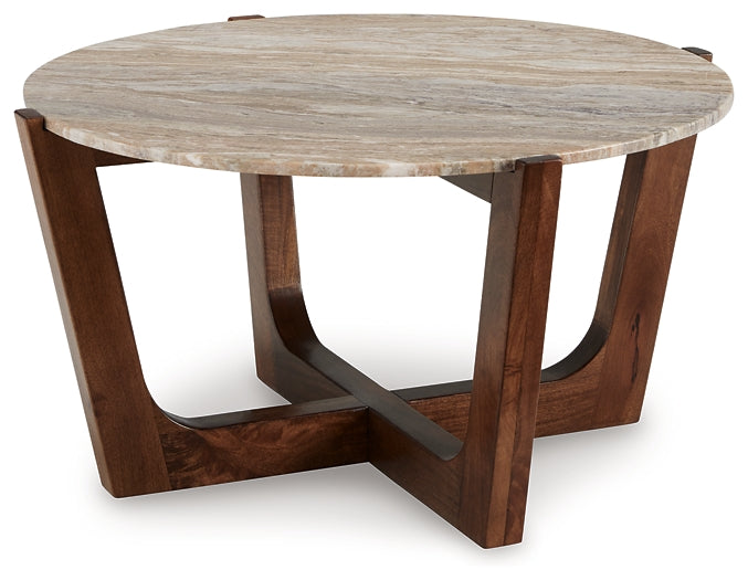 Tanidore Coffee Table - Warm Brown