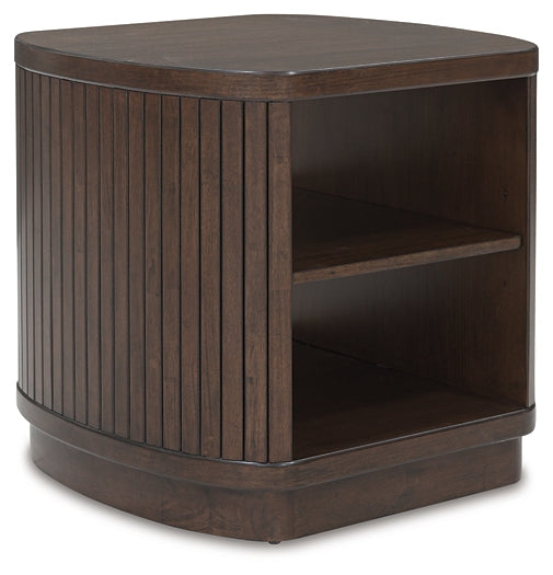 Korestone End Table - Dark Brown