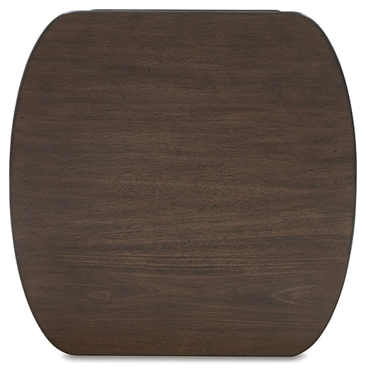 Korestone End Table - Dark Brown